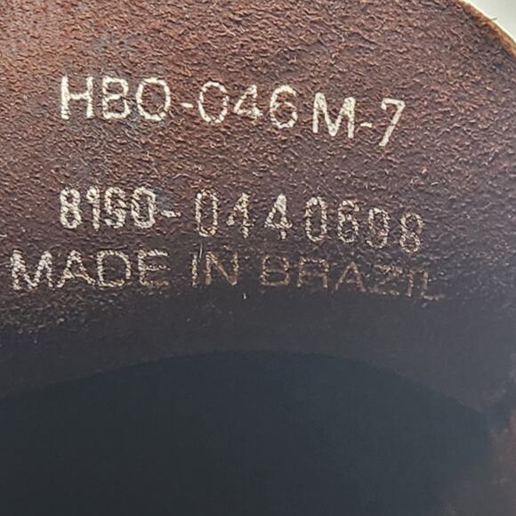 Cabelas Men Brown Leather Chukka Moccasin Ankle Boots Size 7 Lace Up Stitching - Picture 7 of 11